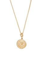 Azlee Of The Sea 18kt Gold & Diamond Coin Necklace