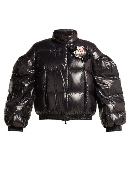Matchesfashion.com 4 Moncler Simone Rocha - Carrie Down Filled Shell Jacket - Womens - Black