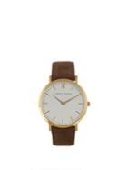 Matchesfashion.com Larsson & Jennings - Lugano Gold Plated And Leather Watch - Mens - Brown Multi