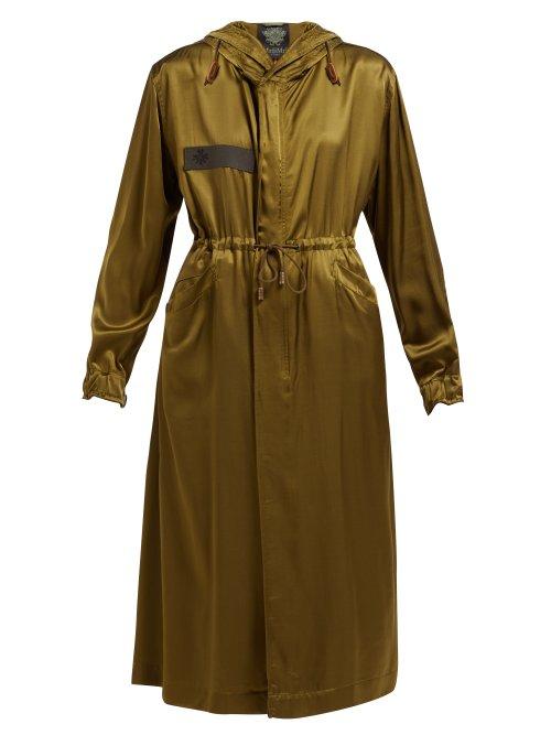 Matchesfashion.com Mr & Mrs Italy - Long Satin Hooded Parka - Womens - Green