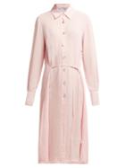 Matchesfashion.com Bower - Mackey Midi Shirt Dress - Womens - Pink