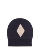 Matchesfashion.com Chlo - Logo-jacquard Wool Beanie Hat - Womens - Navy Multi