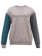 Jw Anderson - Logo-embroidered Cotton-jersey Sweatshirt - Mens - Grey