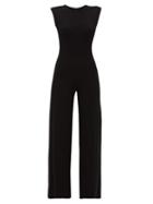 Matchesfashion.com Norma Kamali - Wide Leg Jersey Jumpsuit - Womens - Black