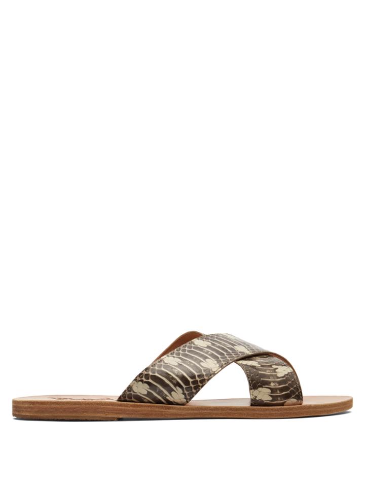 Ancient Greek Sandals Thai Dendrofila Snake-effect Leather Sandals