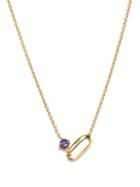 Matchesfashion.com Lizzie Mandler - February Birthstone Amethyst & 18kt Gold Necklace - Womens - Purple Gold