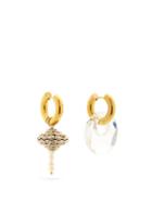 Matchesfashion.com Timeless Pearly - Mismatched Pearl & 24kt Gold-plated Hoop Earrings - Womens - Crystal