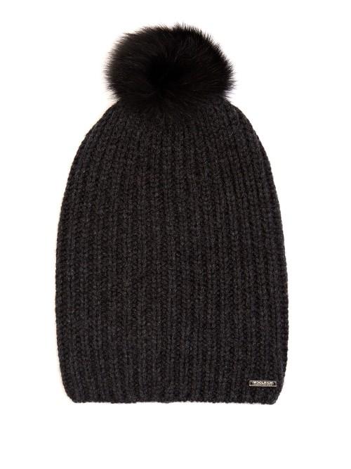 Woolrich John Rich & Bros. Fur-pompom Cashmere Beanie Hat