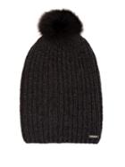 Woolrich John Rich & Bros. Fur-pompom Cashmere Beanie Hat