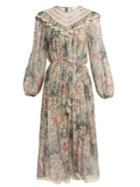 Zimmermann Cavalier Floral-print Silk-chiffon Dress