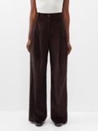 The Meaning Well - Hemingway Wide-leg Cotton-corduroy Trousers - Womens - Brown