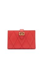 Matchesfashion.com Givenchy - Gv3 Quilted-leather Wallet - Womens - Red