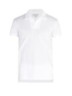 Matchesfashion.com Orlebar Brown - Felix Waffle Knit Cotton Polo Shirt - Mens - White