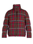 Matchesfashion.com Versace - Tartan Quilted Down Coat - Mens - Multi