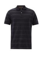 Matchesfashion.com Paul Smith - Striped Cotton Terry-towelling Polo Shirt - Mens - Navy