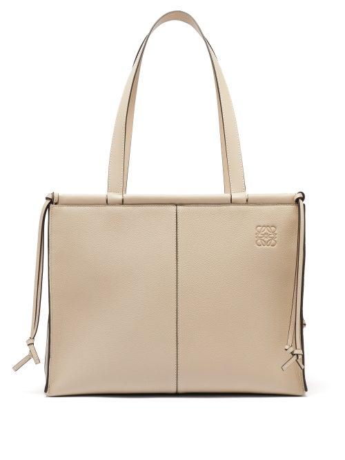 Matchesfashion.com Loewe - Cushion Grained Leather Tote - Womens - Light Grey