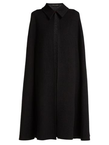 Carl Kapp Point-collar Wool-blend Cape