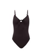 Matchesfashion.com Belize - Yara Tie-front Swimsuit - Womens - Black