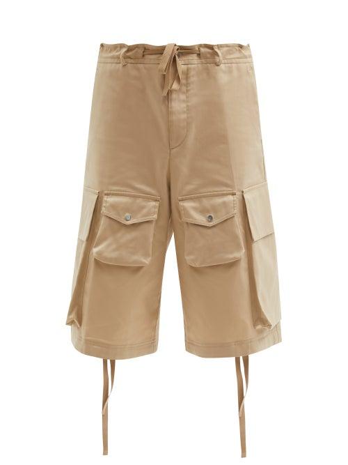 Matchesfashion.com 2 Moncler 1952 - Cotton-twill Wide-leg Cargo Shorts - Mens - Black