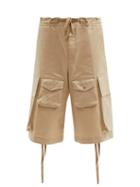 Matchesfashion.com 2 Moncler 1952 - Cotton-twill Wide-leg Cargo Shorts - Mens - Black