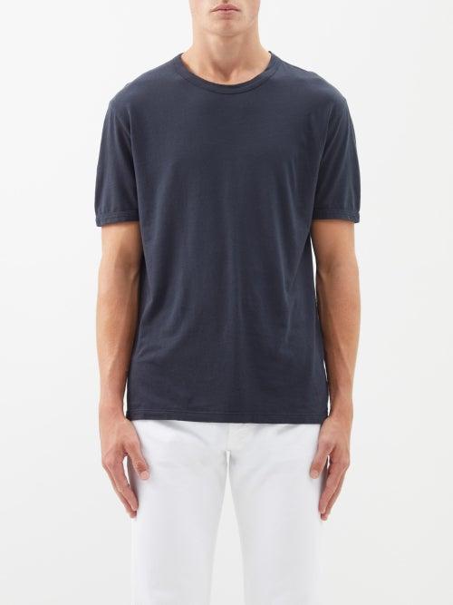 Officine Gnrale - Slubbed Cotton-jersey T-shirt - Mens - Black