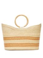 Matchesfashion.com Sensi Studio - Woven Pattern Toquilla Straw Basket Bag - Womens - Beige Multi