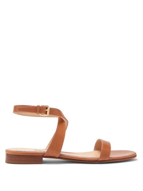 Matchesfashion.com Emme Parsons - Siena Ankle Strap Leather Sandals - Womens - Tan