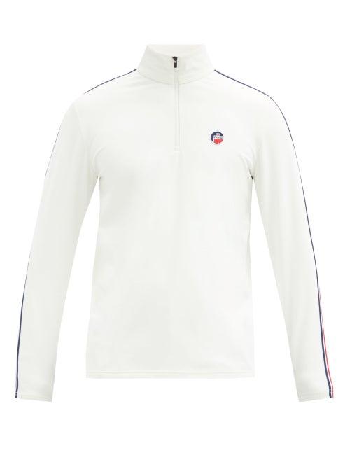 Matchesfashion.com Fusalp - Logo-patch Quarter-zip Jersey Sweatshirt - Mens - White