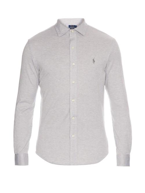 Polo Ralph Lauren Button-cuff Cotton-piqu Shirt