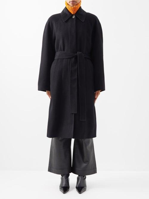 Acne Studios - Orea Belted Wool Coat - Womens - Black