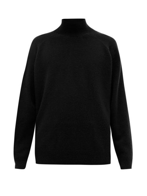 Matchesfashion.com Raey - Loose Fit Funnel Neck Cashmere Sweater - Mens - Black