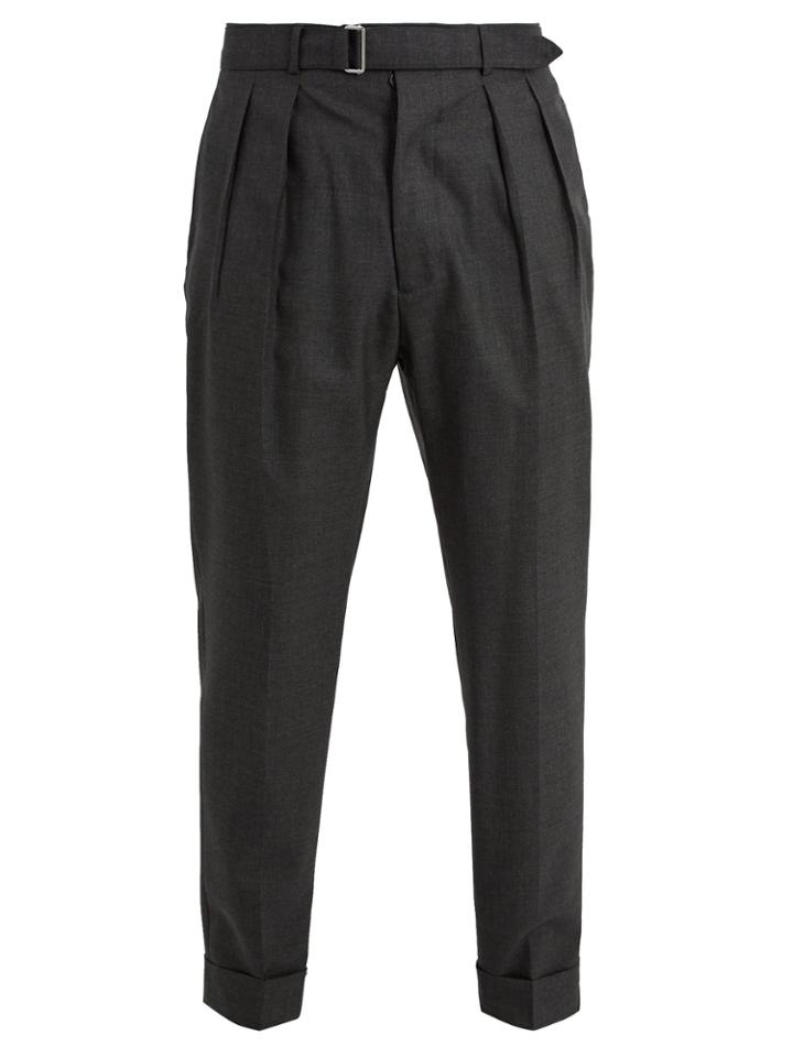 Officine Générale Pierre Pleated Wool Trousers