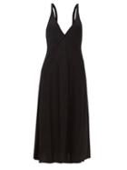 Khaite - Francine Plunge-neck Jersey Slip Dress - Womens - Black