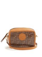Matchesfashion.com Fendi - Double F Leather Mini Cross Body Bag - Womens - Tan Multi