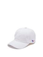 Matchesfashion.com Maison Kitsun - Logo Patch Cotton Blend Cap - Mens - White