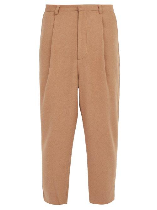 Matchesfashion.com Deveaux - Wyatt Wool Blend Trousers - Mens - Camel