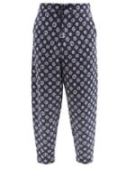 Matchesfashion.com Giorgio Armani - Logo-jacquard Cotton-blend Track Pants - Mens - Blue Multi