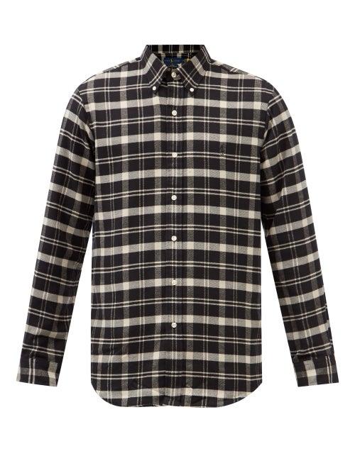 Polo Ralph Lauren - Logo-embroidered Checked Cotton-blend Shirt - Mens - Black White