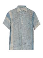 Matchesfashion.com Bode - Crochet Knit Cotton Shirt - Mens - Blue