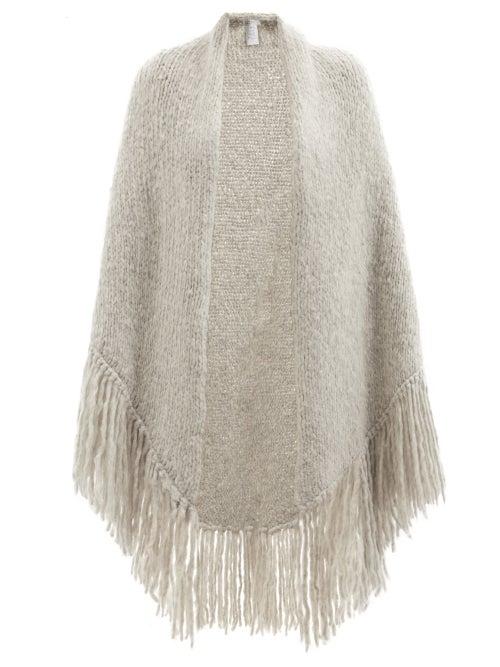 Gabriela Hearst - Lauren Fringed Cashmere Shawl - Womens - Dark Grey