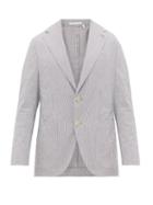 Matchesfashion.com Odyssee - Pierre Single Breasted Striped Cotton Blend Blazer - Mens - Blue Multi