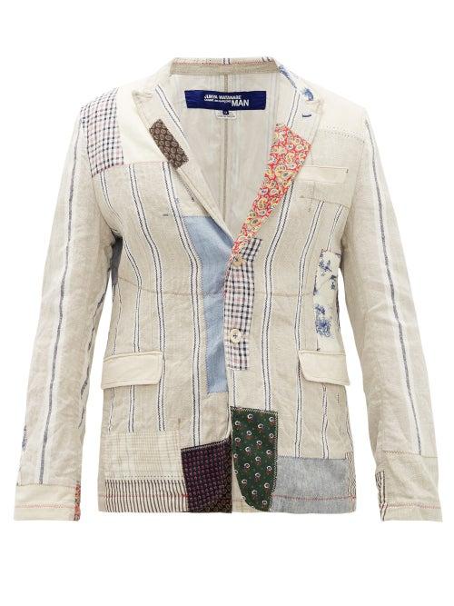 Matchesfashion.com Junya Watanabe - Patchwork Linen Blazer - Mens - Multi