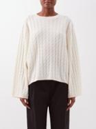 Toteme - Cabled Cashmere Sweater - Womens - Ivory