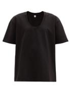 Matchesfashion.com Totme - Oversized Scoop-neck Jersey T-shirt - Womens - Black