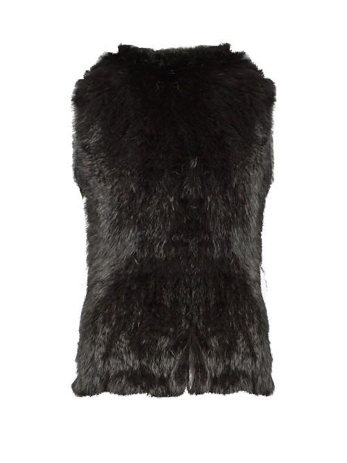 Yves Salomon Hooded Rabbit-fur Gilet