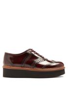 Tod's Pinked-edge Raised-sole Leather Shoes