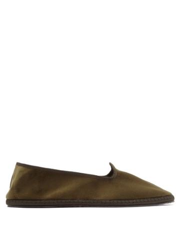 Matchesfashion.com Allagiulia - Velvet Espadrilles - Mens - Khaki
