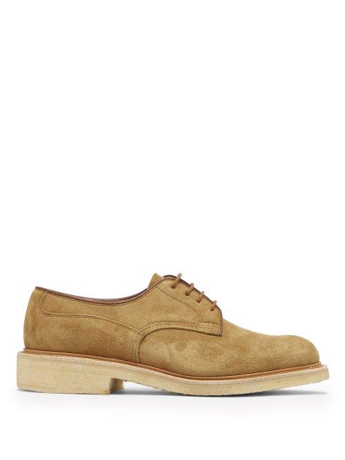 Matchesfashion.com Tricker's - Woodstock Suede Derby Shoes - Mens - Tan