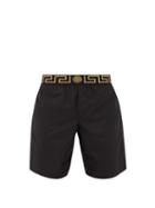 Matchesfashion.com Versace - Logo-jacquard Swim Shorts - Mens - Black