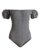 Lisa Marie Fernandez Leandra Gingham Seersucker Swimsuit